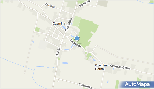 Czernina, Zamkowa, mapa Czernina
