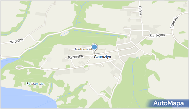 Czorsztyn, Zamkowa, mapa Czorsztyn