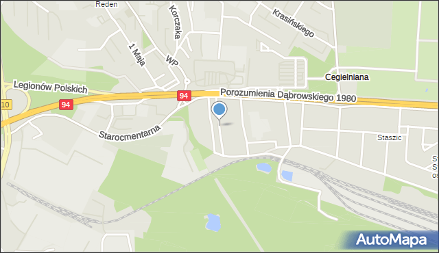 Dąbrowa Górnicza, Zagórska, mapa Dąbrowa Górnicza