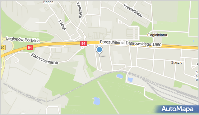 Dąbrowa Górnicza, Zagórska, mapa Dąbrowa Górnicza