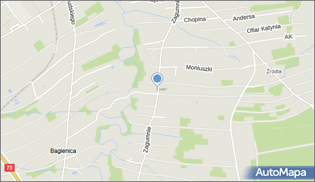 Dąbrowa Tarnowska, Zagumnie, mapa Dąbrowa Tarnowska