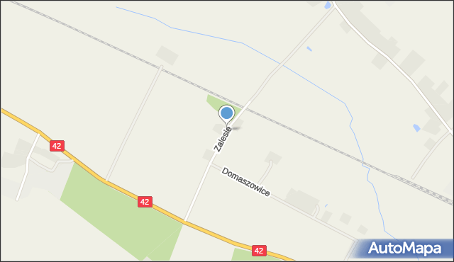 Domaszowice powiat namysłowski, Zalesie Przysiółek, mapa Domaszowice powiat namysłowski