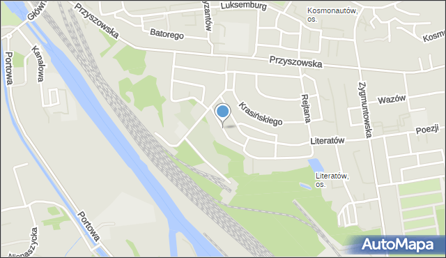 Gliwice, Zapolskiej Gabrieli, mapa Gliwic