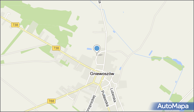 Gniewoszów powiat kozienicki, Zacisze, mapa Gniewoszów powiat kozienicki