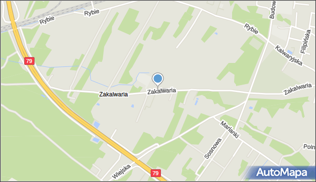 Góra Kalwaria, Zakalwaria, mapa Góra Kalwaria