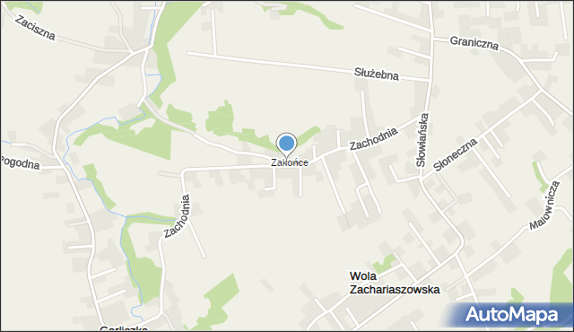 Górna Wieś gmina Michałowice, Zachodnia, mapa Górna Wieś gmina Michałowice