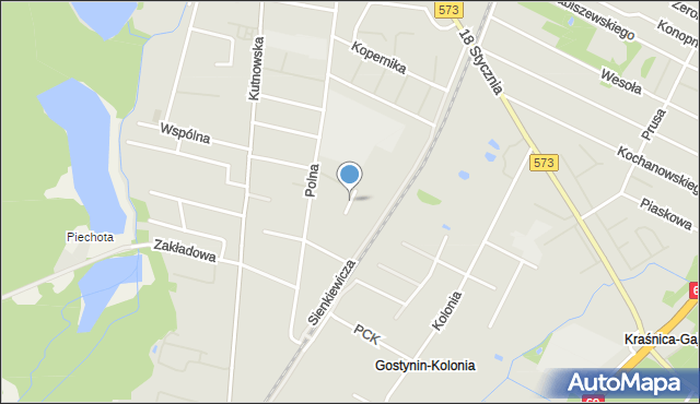 Gostynin, Zacisze, mapa Gostynin