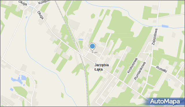 Jarzębia Łąka, Zaściankowa, mapa Jarzębia Łąka