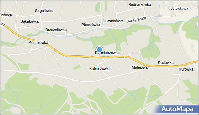 Jordanów powiat suski, Zakopiańska, mapa Jordanów powiat suski