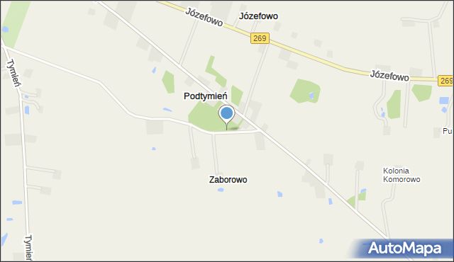 Józefowo gmina Izbica Kujawska, Zaborowo, mapa Józefowo gmina Izbica Kujawska