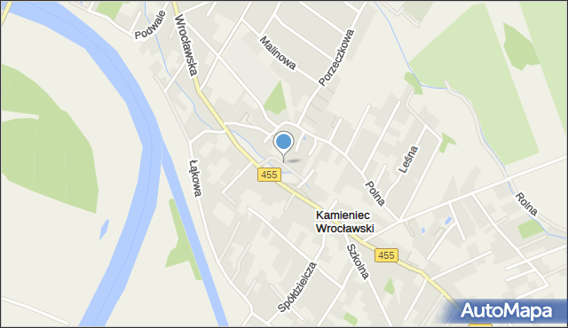 Kamieniec Wrocławski, Zakole, mapa Kamieniec Wrocławski