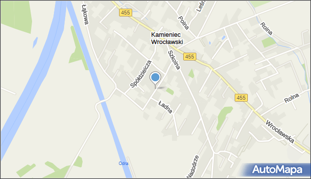 Kamieniec Wrocławski, Zaułek Szkolny, mapa Kamieniec Wrocławski