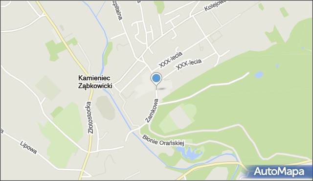Kamieniec Ząbkowicki, Zamkowa, mapa Kamieniec Ząbkowicki