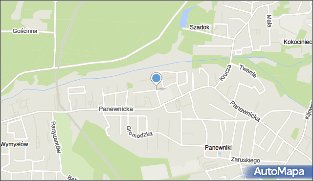 Katowice, Zamiejska, mapa Katowic