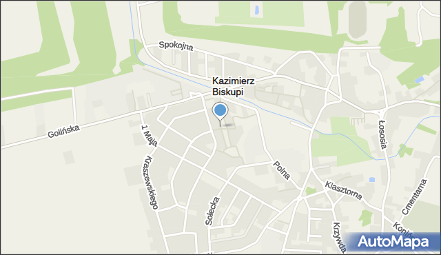 Kazimierz Biskupi, Zawadzkiego Tadeusza, mapa Kazimierz Biskupi