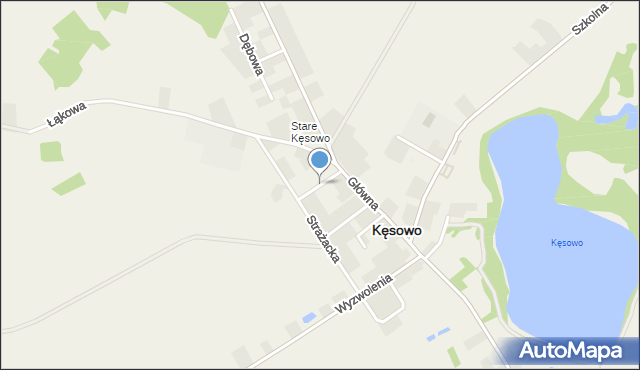 Kęsowo, Zacisze, mapa Kęsowo