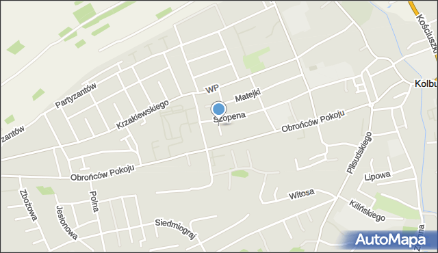 Kolbuszowa, Zacisze, mapa Kolbuszowa