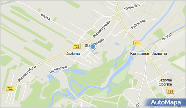 Konstancin-Jeziorna, Zaułek, mapa Konstancin-Jeziorna