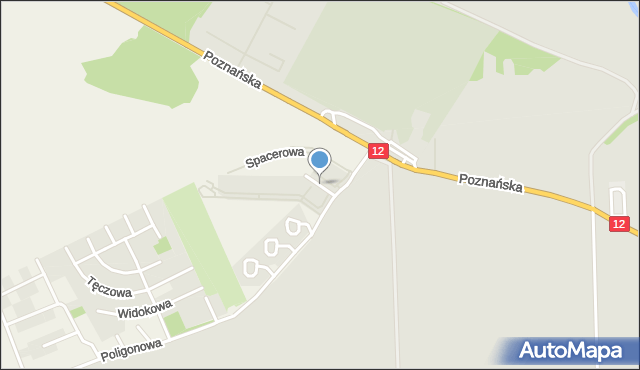 Kościelna Wieś gmina Gołuchów, Zacisze, mapa Kościelna Wieś gmina Gołuchów