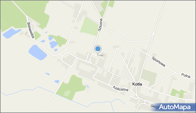 Kotla, Zaciszna, mapa Kotla