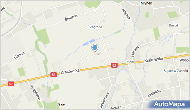 Kozy powiat bielski, Zacisze, mapa Kozy powiat bielski