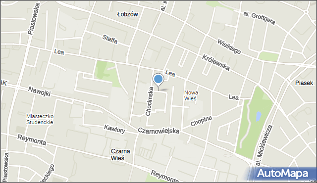 Kraków, Za Targiem, mapa Krakowa