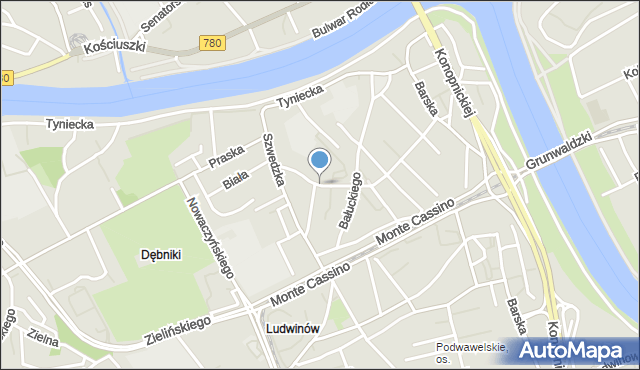Kraków, Zagrody, mapa Krakowa
