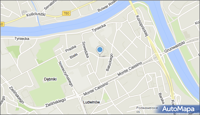 Kraków, Zagrody, mapa Krakowa