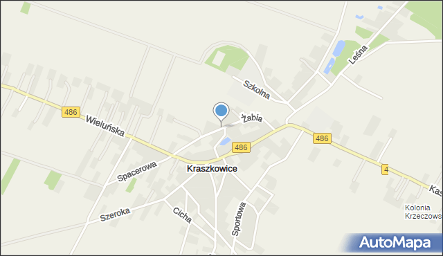 Kraszkowice, Żabia, mapa Kraszkowice