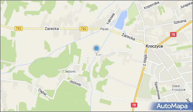 Kroczyce, Zakościele, mapa Kroczyce