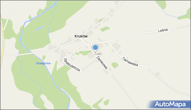 Kruków, Zamkowa, mapa Kruków