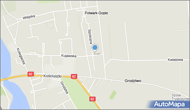 Kruszwica, Zacisze, mapa Kruszwica