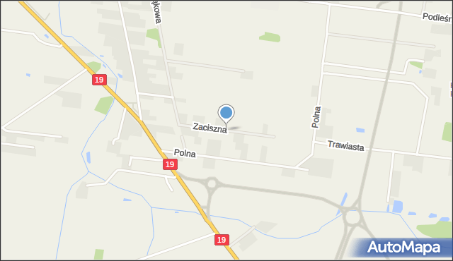 Kuriany gmina Zabłudów, Zaciszna, mapa Kuriany gmina Zabłudów