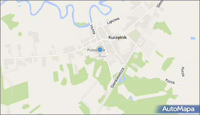 Kurzętnik, Zamkowa, mapa Kurzętnik