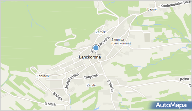 Lanckorona, Zacisze, mapa Lanckorona