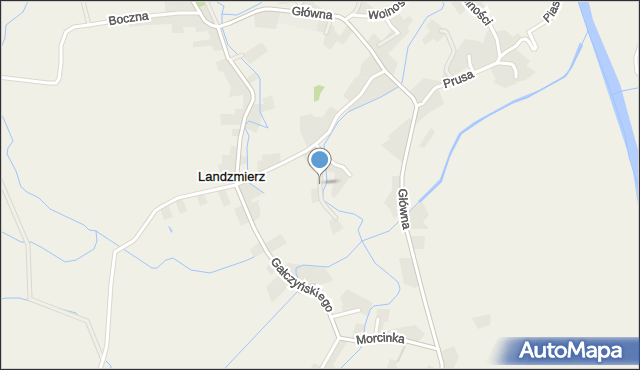 Landzmierz, Zamknięta, mapa Landzmierz