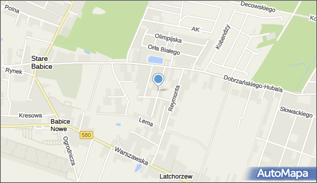 Latchorzew, Zana Tomasza, mapa Latchorzew