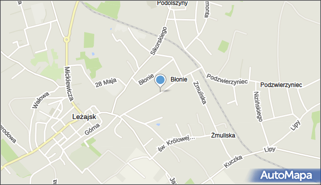 Leżajsk, Zawilskich, burm., mapa Leżajsk
