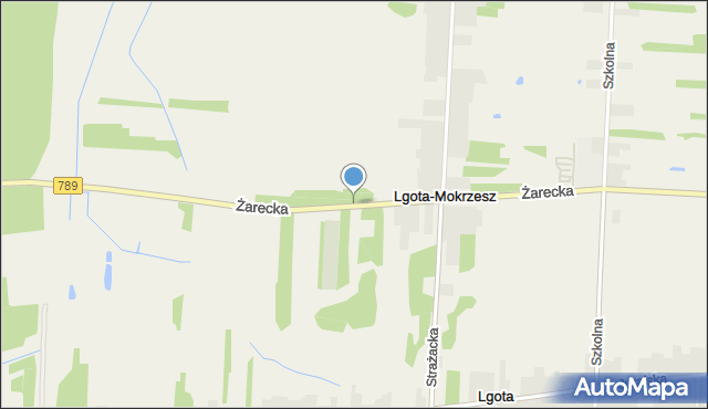 Lgota Górna, Żarecka, mapa Lgota Górna