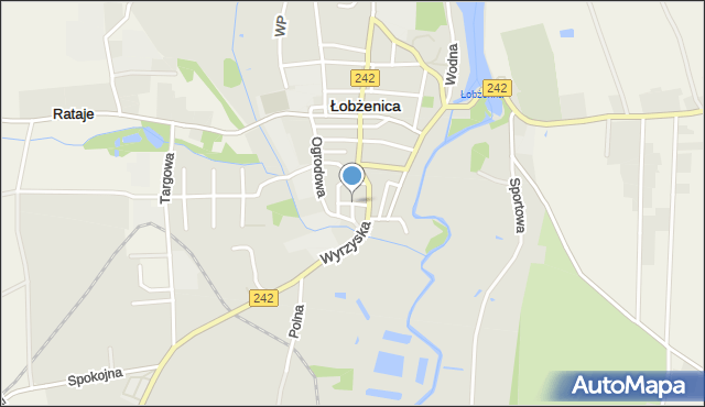 Łobżenica, Zajazdowa, mapa Łobżenica