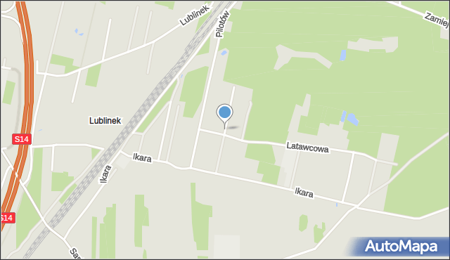 Łódź, Załogowa, mapa Łodzi