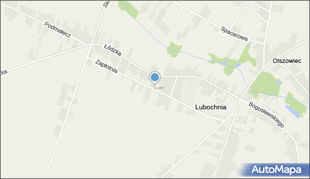 Lubochnia powiat tomaszowski, Zapłotnia, mapa Lubochnia powiat tomaszowski