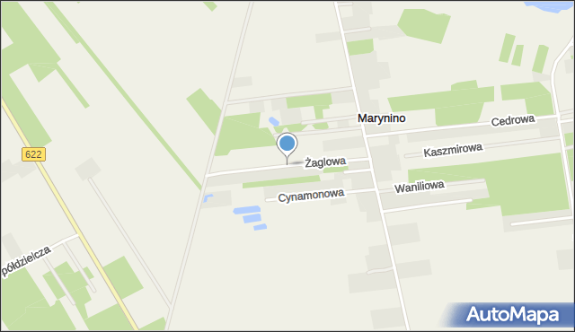 Marynino, Żaglowa, mapa Marynino