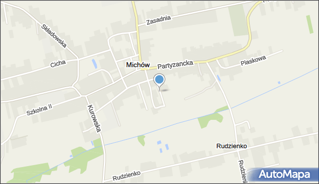 Michów powiat lubartowski, Zacisze, mapa Michów powiat lubartowski