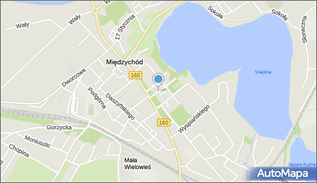 Międzychód, Zamkowa, mapa Międzychód