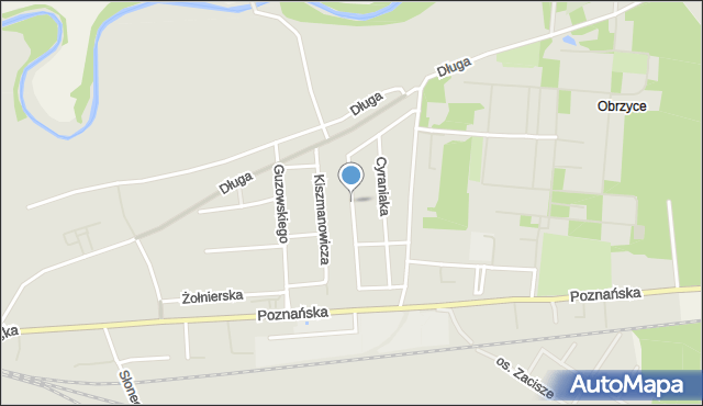Międzyrzecz, Zawadzkiego Tadeusza, mapa Międzyrzecz