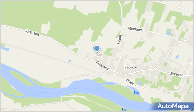 Mielnik powiat siemiatycki, Zacisze, mapa Mielnik powiat siemiatycki