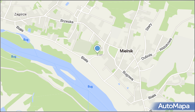 Mielnik powiat siemiatycki, Zamkowa, mapa Mielnik powiat siemiatycki