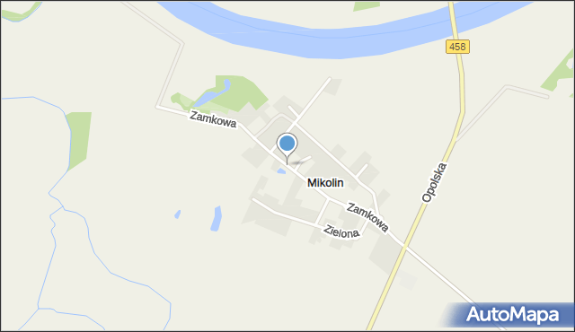 Mikolin, Zamkowa, mapa Mikolin