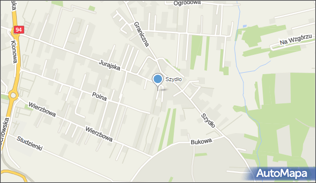 Modlnica, Zakątek, mapa Modlnica